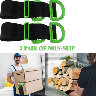 Adjustable Moving Straps with Handles – 2-Pack Heavy-Duty Furniture Lifting Belt for Boxes, Mattresses & Appliances (Up to 600 lbs).