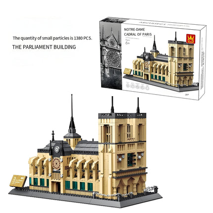 Notre-Dame Cathedral of Paris Mini Building Blocks Model – Iconic Gothic Landmark for Home Display, Educational Play & Gift-Giving (Beige) | Other Architectural Models Available In-Store.