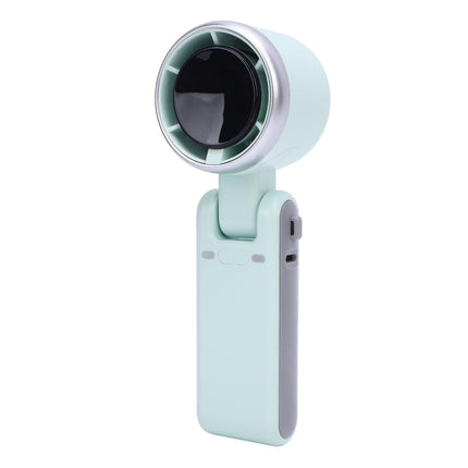 Portable Turbo Handheld Fan with Digital Display – 5-Speed Rechargeable Mini Fan, 3600mAh Battery, Foldable & Neck Strap Design for Outdoor Travel and Daily Use(Green).