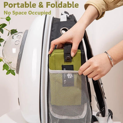 Portable Foldable Cat Litter Box – Waterproof, Leak-Proof Travel Cat Toilet with Large Opening, Ideal for Camping, Hotel Stays, Road Trips (Green).