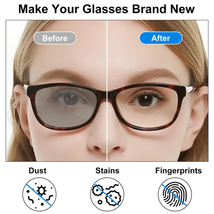 All-in-One Portable Glasses Cleaning Kit with Spray, Brush & Microfiber Cloth – Compact Lens Cleaner for Eyeglasses, Phone Screens, and More (White).