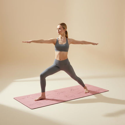Portable Foldable Yoga Mat – Dual-Sided Non-Slip TPE Exercise Mat for Yoga, Pilates, Kids Nap & Travel (Pink) | Other Colors Available in Store.
