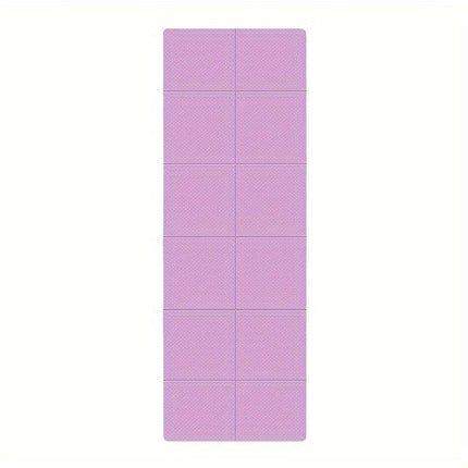 Portable Foldable Yoga Mat – Dual-Sided Non-Slip TPE Exercise Mat for Yoga, Pilates, Kids Nap & Travel (Purple) | Other Colors Available in Store.