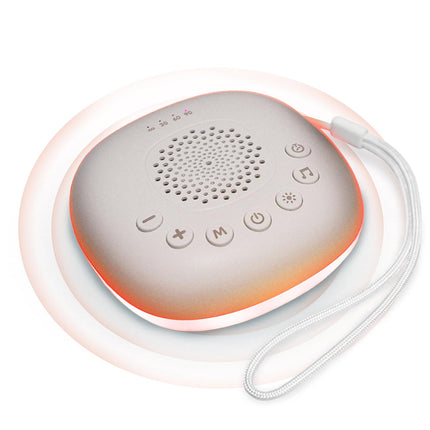 Portable White Noise Machine with 20 Soothing Sounds & RGB LED Night Light – Compact Sleep Sound Device for Babies, Adults & Travel.