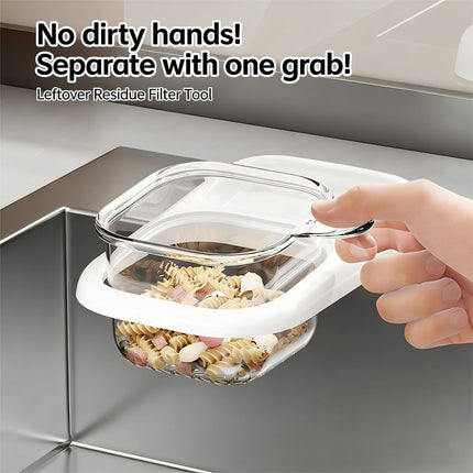 2-Pack Kitchen Sink Drain Basket – White Suction Mount Strainer for Food Waste, Tea Leaves & Vegetables – Space-Saving Filter with Top Storage (White).