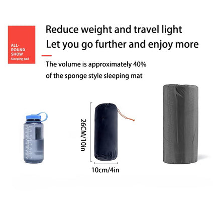 Ultralight Camping Sleeping Pad: Built-in Foot Pump, Integrated Pillow – Compact, Waterproof for Hiking/Backpacking (Dark Blue).
