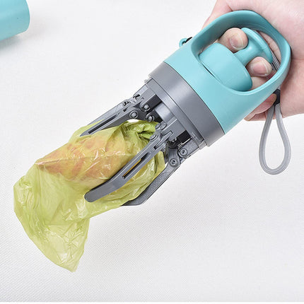 Zero-Contact Dog Poop Scooper with 6-Claw Mechanism & Built-in Bag Dispenser – Lightweight Pet Waste Picker for Outdoor Walks (Teal Blue).