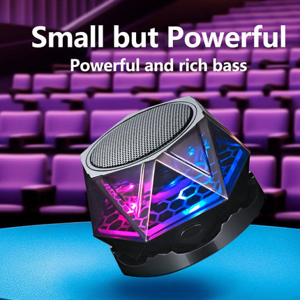 Magnetic Bluetooth Speaker – RGB Light Show, IPX7 Waterproof, TWS Stereo Pairing, 24H Playtime, Compact Design – Perfect for Home, Car, Outdoor Use (Black).