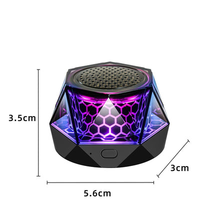 Magnetic Bluetooth Speaker – RGB Light Show, IPX7 Waterproof, TWS Stereo Pairing, 24H Playtime, Compact Design – Perfect for Home, Car, Outdoor Use (Black).