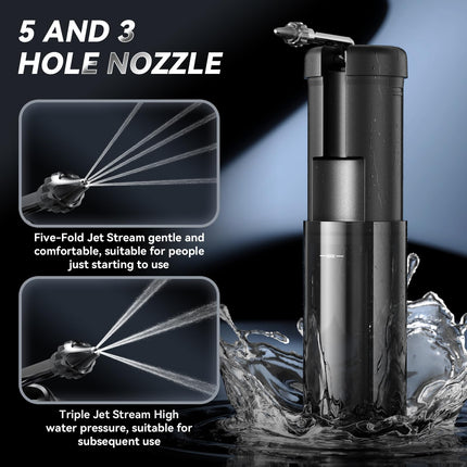 Electric Ear Cleaner with 5 Modes – Rechargeable Ear Irrigator with LCD Display, Foldable Nozzle, and Soft Silicone Tips for Safe Earwax Removal at Home or Travel (Black).