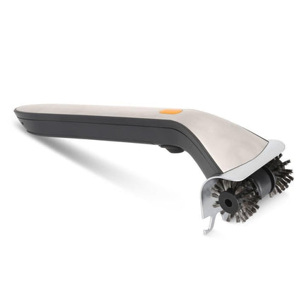 Electric Steam Grill Brush with Stainless Steel Bristles & 3000mAh Rechargeable Battery – Powerful BBQ Cleaner for All Grills, Indoor and Outdoor Use (Grey).