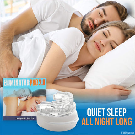 Clear Anti-Snore Mouthpiece – Adjustable Night Guard for Teeth Grinding & Clenching | Self-Moldable Dental Protector with Precision Fit.