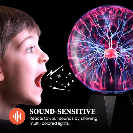 Plasma Ball Lamp - Touch & Sound Sensitive USB-Powered Globe for Decor, Parties & STEM Learning (7 Inch) | Other sizes Available in Store.