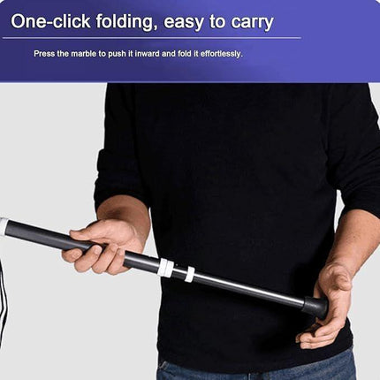 Lightweight Foldable Walking Cane: Adjustable Dual-Mode (T/Grip) Stick – 0.26kg, Portable for Daily/Hiking Use.