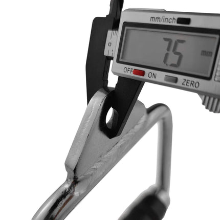 Solid D-Handle Cable Attachment for Home Gym & Cable Machine – Chrome-Finished Steel Bar with Anti-Slip Grip (Black) |.