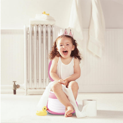 Portable Folding Potty for Toddlers – Compact Travel Toilet with Cat Design, Easy to Carry & Clean, Ideal for Home, Car, Camping, Outdoor Use (Pink).