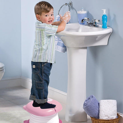 Portable Folding Potty for Toddlers – Compact Travel Toilet with Cat Design, Easy to Carry & Clean, Ideal for Home, Car, Camping, Outdoor Use (Pink).