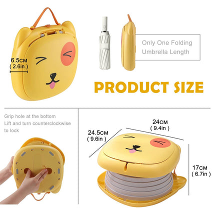 Portable Folding Potty for Toddlers – Compact Travel Toilet with Cat Design, Easy to Carry & Clean, Ideal for Home, Car, Camping, Outdoor Use (Yellow).