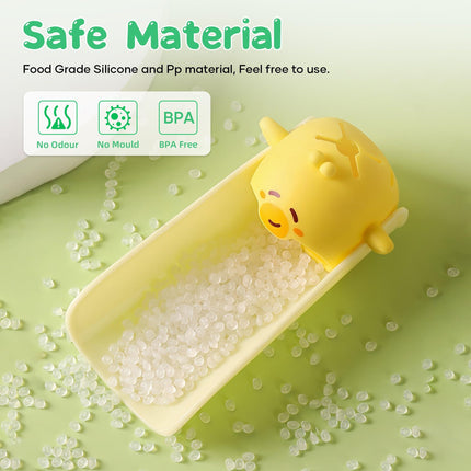 Cute Cartoon Faucet Extender for Kids – 14cm Water Flow Extension, Splash-Proof Hand Washing Aid for Toddlers, BPA-Free, Compatible with Most Kitchen and Bathroom Faucets (Yellow & Green).