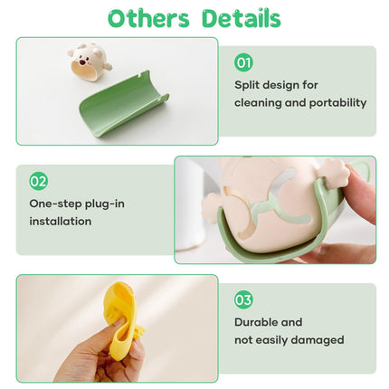 Cute Cartoon Faucet Extender for Kids – 14cm Water Flow Extension, Splash-Proof Hand Washing Aid for Toddlers, BPA-Free, Compatible with Most Kitchen and Bathroom Faucets (Yellow & Green).