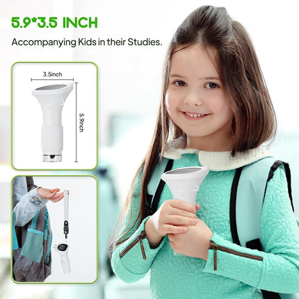 Student Digital Microscope for Kids – Portable 1000x Magnification Handheld Scope with 2 Inch HD Screen, LED Light & Photo Storage, Ideal for Science Class and Outdoor Exploration (White).