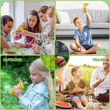 Student Digital Microscope for Kids – Portable 1000x Magnification Handheld Scope with 2 Inch HD Screen, LED Light & Photo Storage, Ideal for Science Class and Outdoor Exploration (Yellow).
