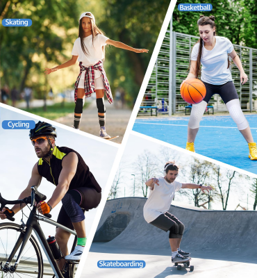 Honeycomb Knee Pads for Kids, Teens & Adults – Protective Compression Knee Guards for Basketball, Football, Cycling & Running(White,XL).