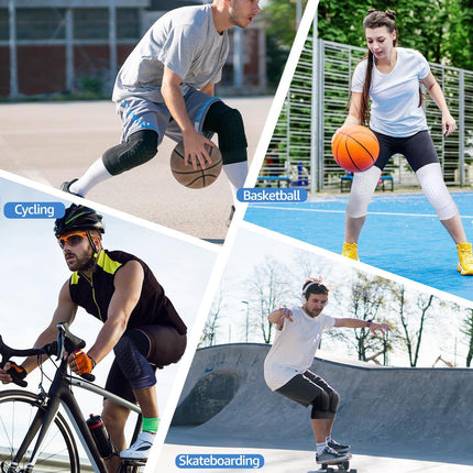 Honeycomb Knee Pads for Kids, Teens & Adults – Protective Compression Knee Guards for Basketball, Football, Cycling & Running(Black,XS).