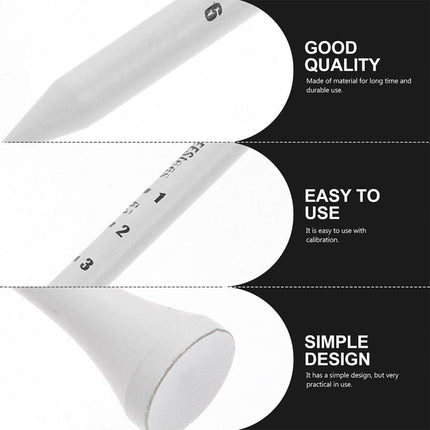Golf Tee Pack of 100 with Measurement Scale – White Plastic Tees for Driving Range, Practice & Tournament Use (White).