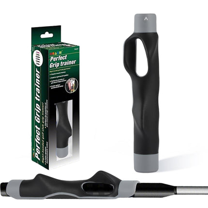 Golf Grip Trainer for Right-Handed Players – Correct Hand Position Tool with Non-Slip Rubber, Fits Most Clubs (Grey).