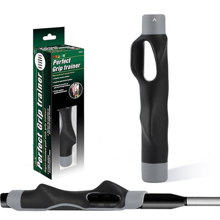 Golf Grip Trainer for Right-Handed Players – Correct Hand Position Tool with Non-Slip Rubber, Fits Most Clubs (Grey).