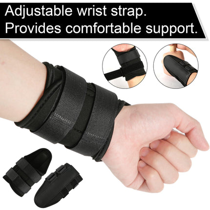 Golf Wrist Alignment Trainer for Home & Range Practice – 2-Pack Adjustable Swing Correction Brace for Beginners and Pros (Black).