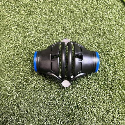 360° Golf Ball Line Marker with 2 Pens – Full Coverage Alignment Tool for Putt, Driver & Irons (Blue).