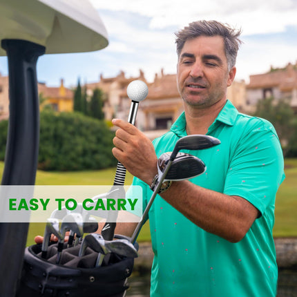 Retractable Golf Swing Trainer with Click Sound – Black Adjustable Tempo Training Aid for Home, Office & Driving Range Practice (Black).