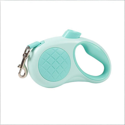Retractable Dog Leash – 16.5 ft Automatic Walking Lead with One-Hand Brake Lock & Anti-Tangle Nylon Tape – Heavy-Duty 55 lb Capacity – Ideal for Small to Medium Dogs (Green).