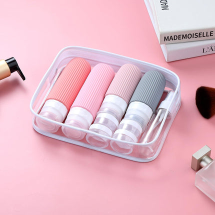 16-Piece Travel Bottle Set with Leak-Proof Silicone Squeeze Bottles – Reusable Toiletry Containers for Shampoo, Lotion, Makeup Remover (Pink)  | Other Colors Available in Store.