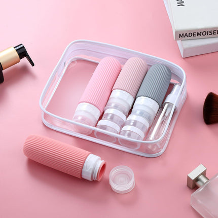 16-Piece Travel Bottle Set with Leak-Proof Silicone Squeeze Bottles – Reusable Toiletry Containers for Shampoo, Lotion, Makeup Remover (Pink)  | Other Colors Available in Store.