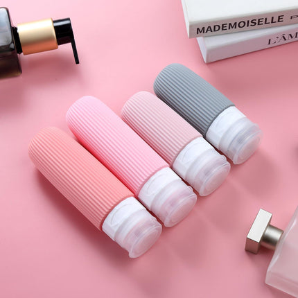 16-Piece Travel Bottle Set with Leak-Proof Silicone Squeeze Bottles – Reusable Toiletry Containers for Shampoo, Lotion, Makeup Remover (Pink)  | Other Colors Available in Store.