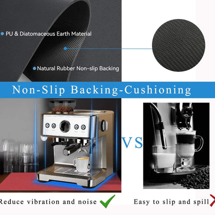 Kitchen Counter Mat for Coffee Maker – Absorbent & Quick-Dry Bar Pad with Non-Slip Backing, Protective Surface for Espresso Machine, Dish Drying Mat (Red,40*60cm).