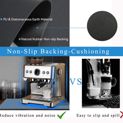 Kitchen Counter Mat for Coffee Maker – Absorbent & Quick-Dry Bar Pad with Non-Slip Backing, Protective Surface for Espresso Machine, Dish Drying Mat (Blue,30*40cm).