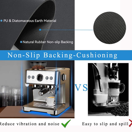 Kitchen Counter Mat for Coffee Maker – Absorbent & Quick-Dry Bar Pad with Non-Slip Backing, Protective Surface for Espresso Machine, Dish Drying Mat (Brown,50*60cm).
