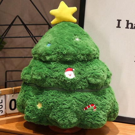 Christmas 4-in-1 Plush Set (Tree + Santa + Reindeer): Perfect Birthday/Christmas/Party Gift for Boys, Girls & Adults.