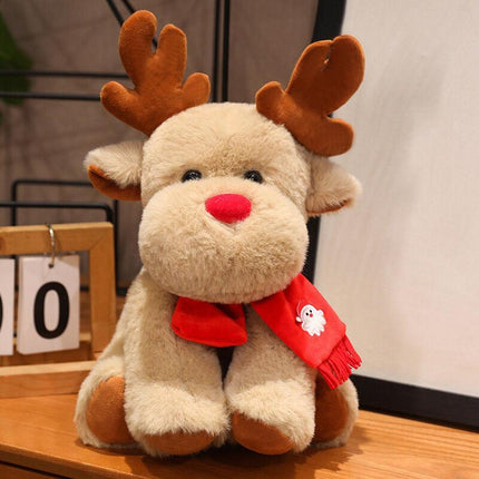 Christmas 4-in-1 Plush Set (Tree + Santa + Reindeer): Perfect Birthday/Christmas/Party Gift for Boys, Girls & Adults.