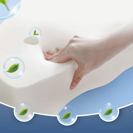 High-Performance Butterfly Memory Foam Pillow – 15° Cervical Support, Cooling Gel Cover, Ergonomic Contour Design for Neck Pain Relief & Deep Sleep – Ideal for Side & Back Sleepers (White & Gray).