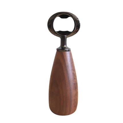 Handcrafted Wooden Bottle Opener – Walnut & Stainless Steel Beer Opener with Ergonomic Handle | Premium Bar Tool for Home, Kitchen & Gifts.
