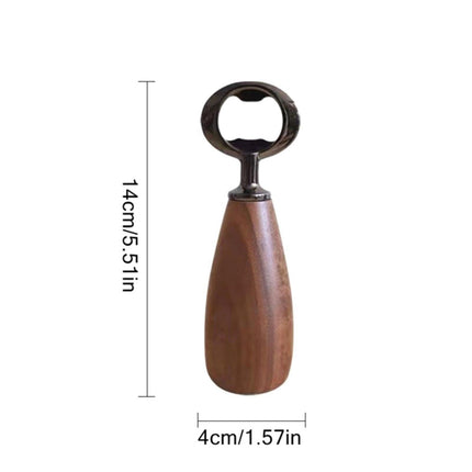 Handcrafted Wooden Bottle Opener – Walnut & Stainless Steel Beer Opener with Ergonomic Handle | Premium Bar Tool for Home, Kitchen & Gifts.