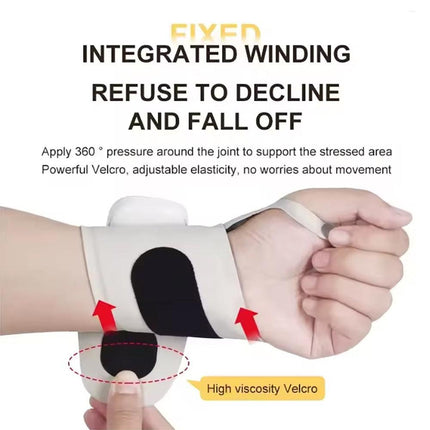 Smart Wrist Massage Brace with 10 Modes & 29 Intensity Levels – Rechargeable Heat Therapy and TENS for Pain Relief, Carpal Tunnel Support, and Joint Comfort (White)  | Blue Version Available In-Store.