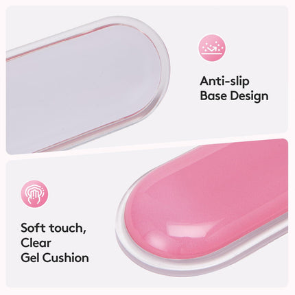 Ergonomic Gel Wrist Rest Set – Keyboard and Mouse Support Pad with Soft Cushioning for Office, Work, Gaming, and Study – Anti-Slip Base, Comfortable Design (Pink).