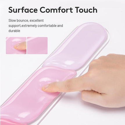 Ergonomic Gel Wrist Rest Set – Keyboard and Mouse Support Pad with Soft Cushioning for Office, Work, Gaming, and Study – Anti-Slip Base, Comfortable Design (Pink).