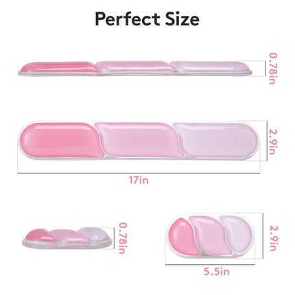 Ergonomic Gel Wrist Rest Set – Keyboard and Mouse Support Pad with Soft Cushioning for Office, Work, Gaming, and Study – Anti-Slip Base, Comfortable Design (Pink).